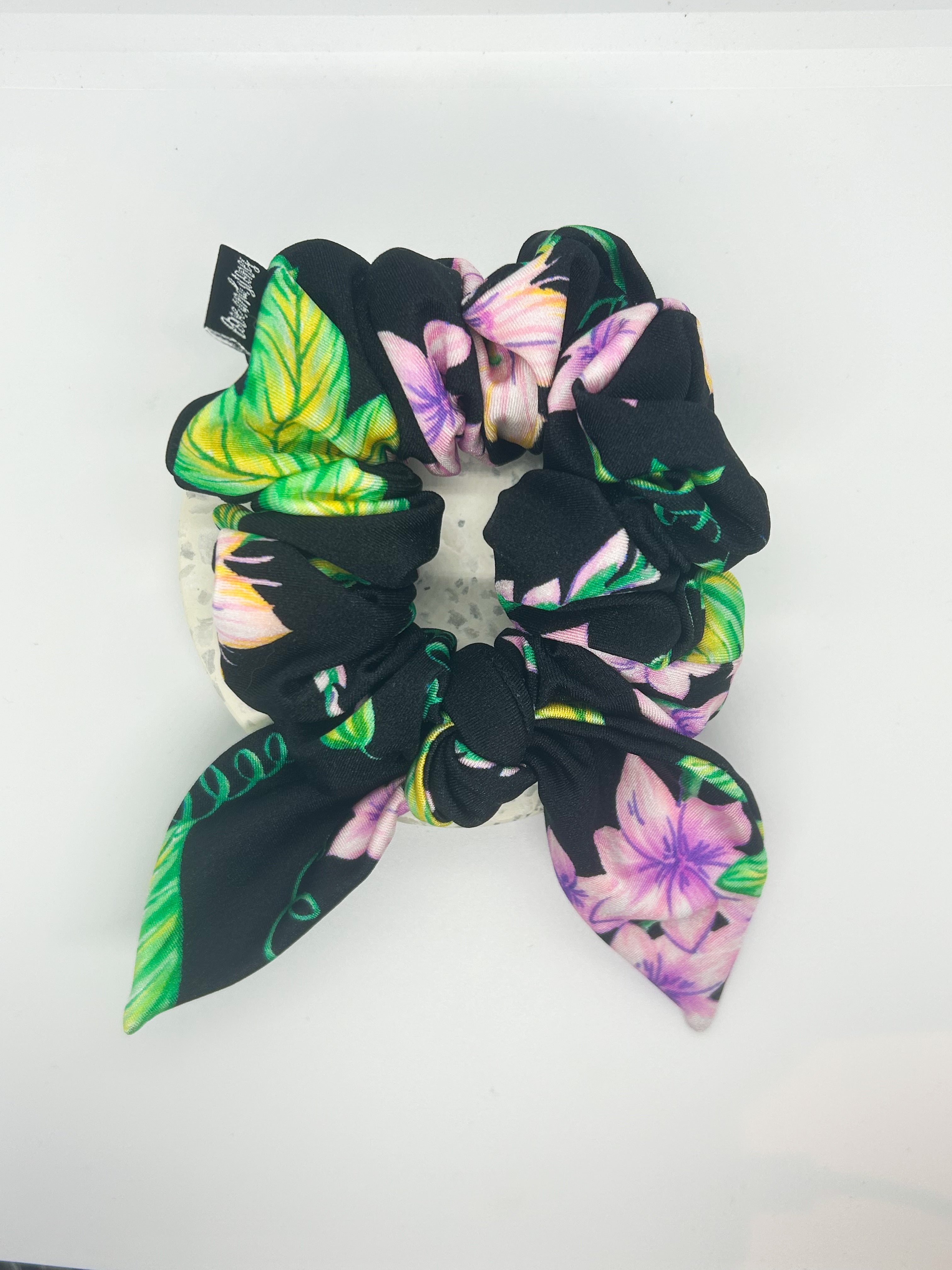 Fluffy swim scrunchie bow