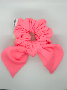 Fluffy swim scrunchie bow