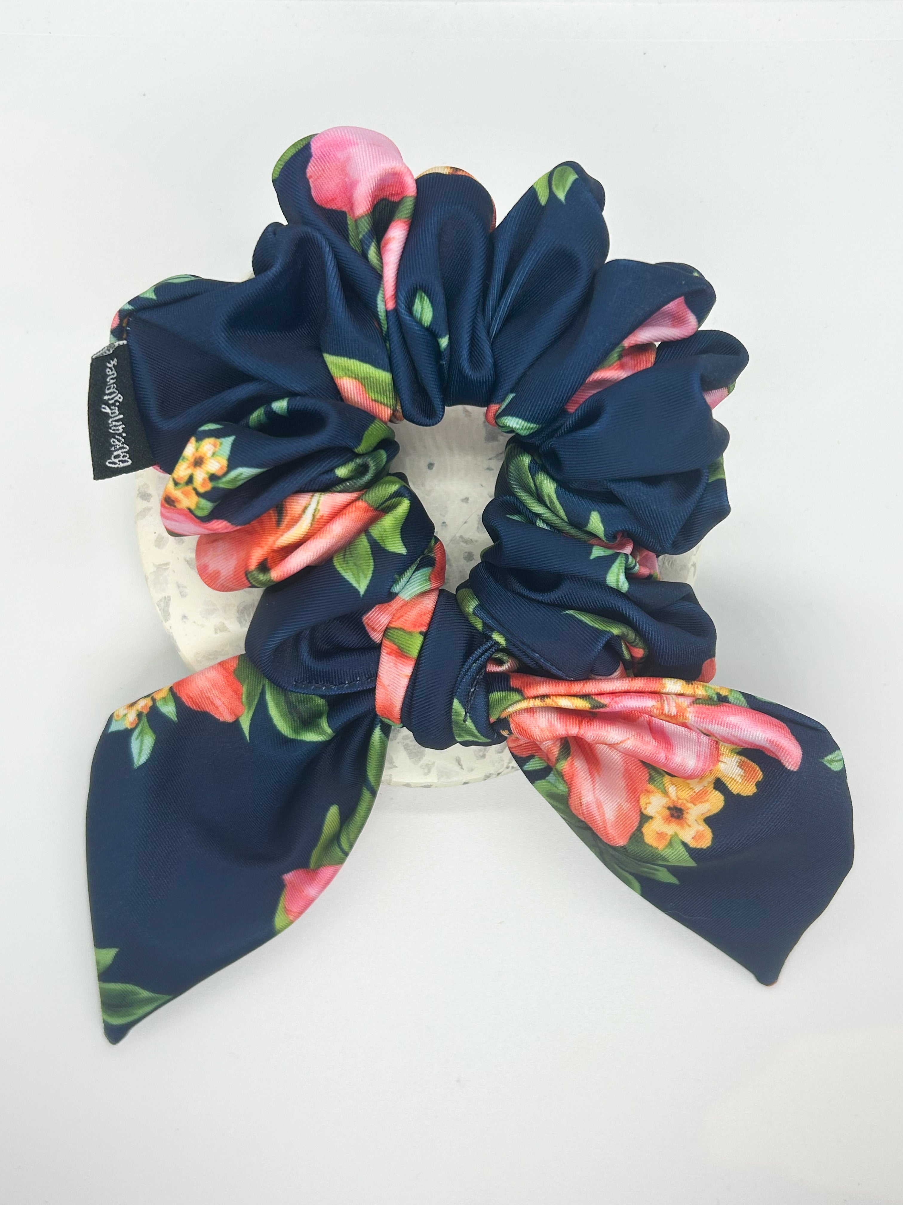 Fluffy swim scrunchie bow