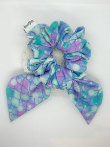 Fluffy swim scrunchie bow