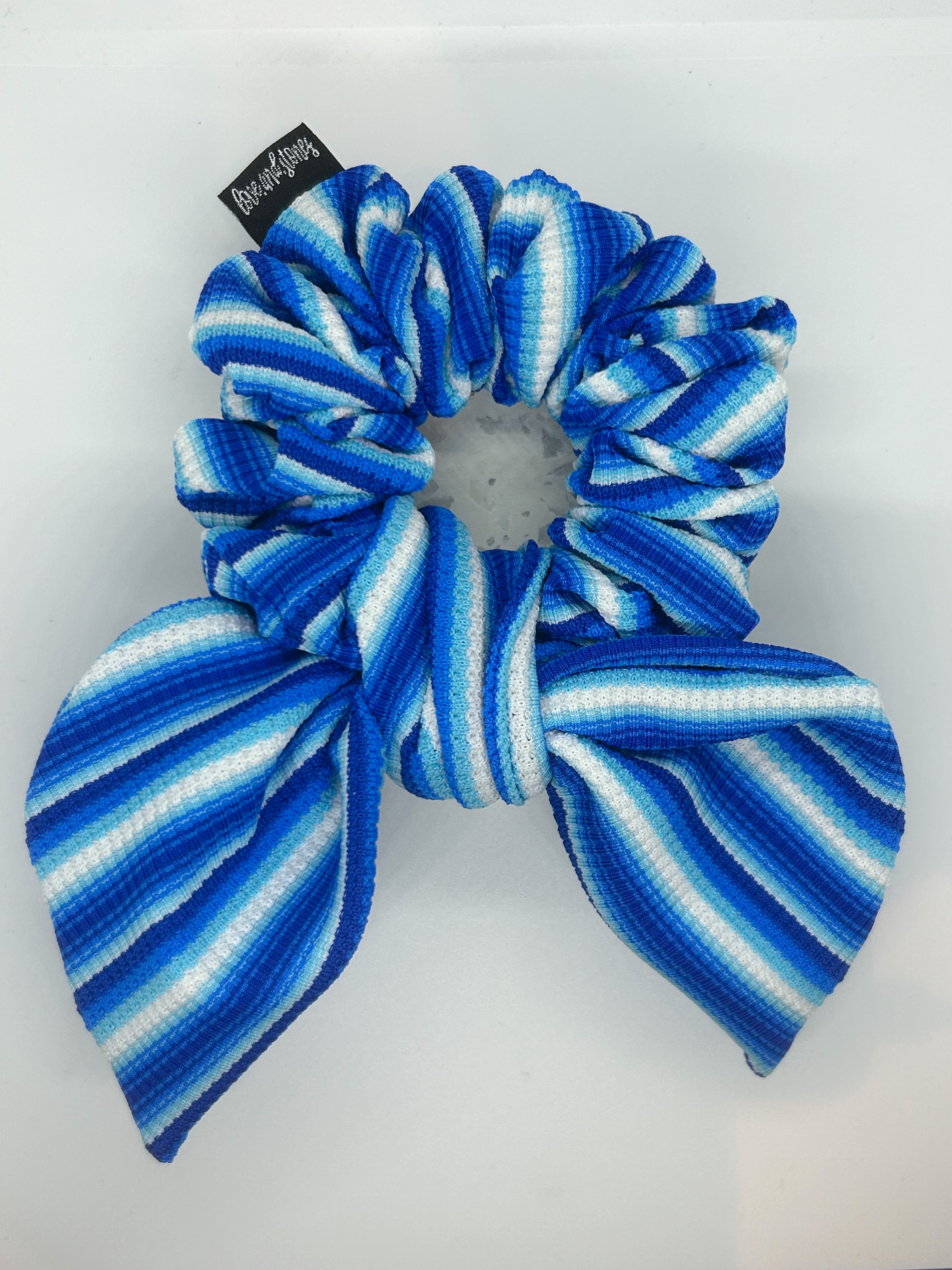 Fluffy swim scrunchie bow