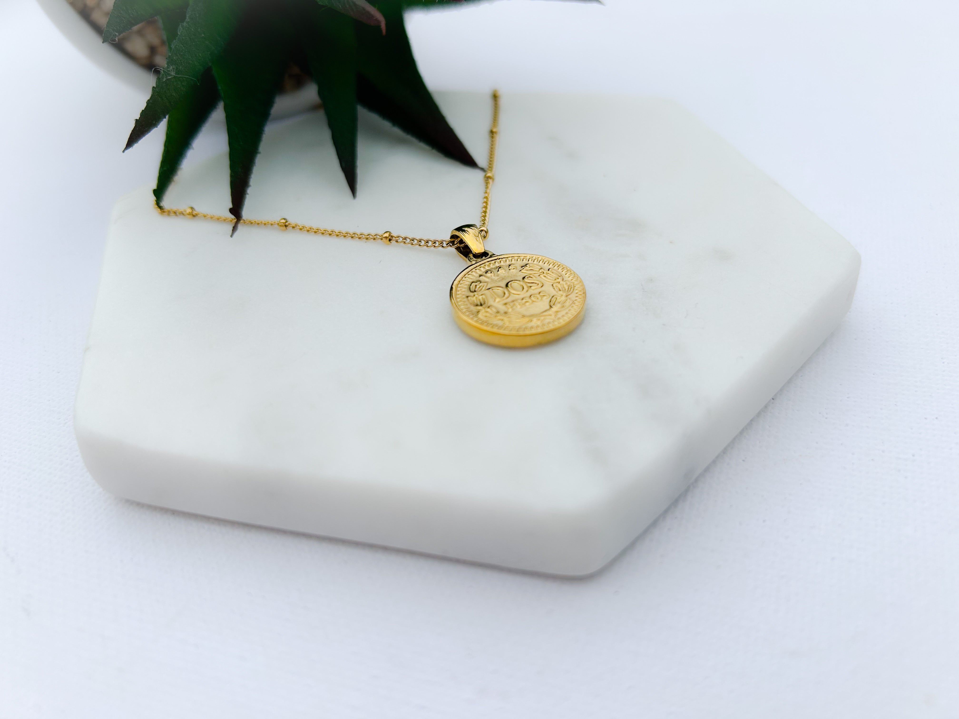 Statement coin necklace