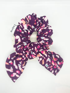 Fluffy swim scrunchie bow