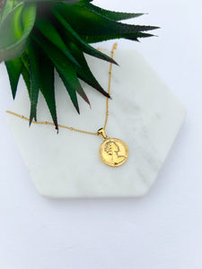 Statement coin necklace