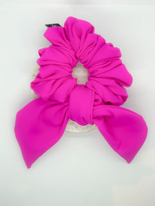 Fluffy swim scrunchie bow