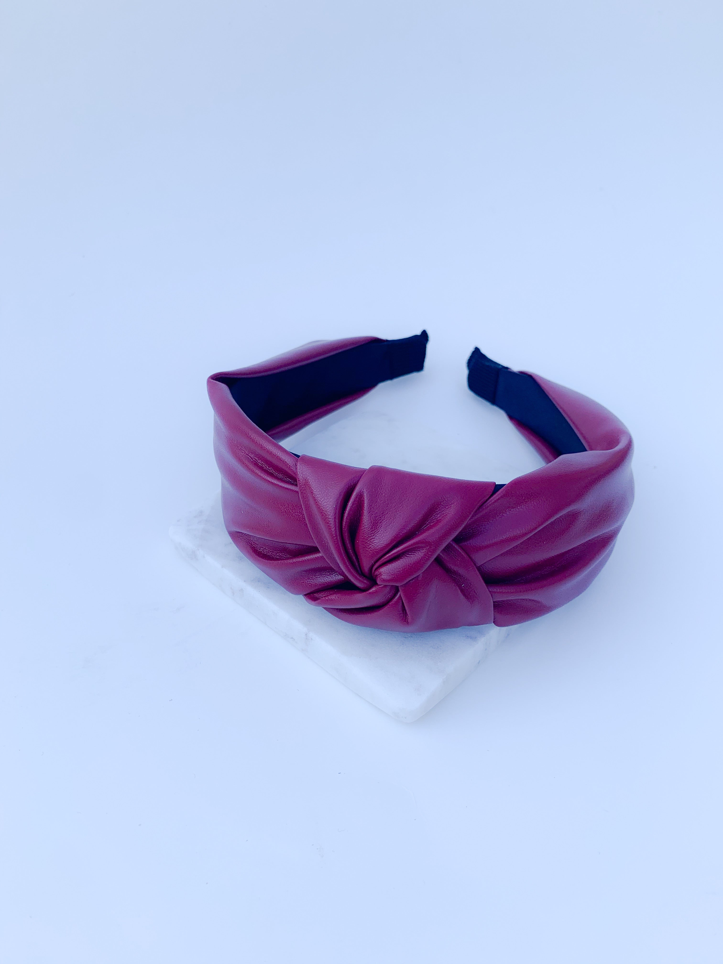 Faux leather headbands